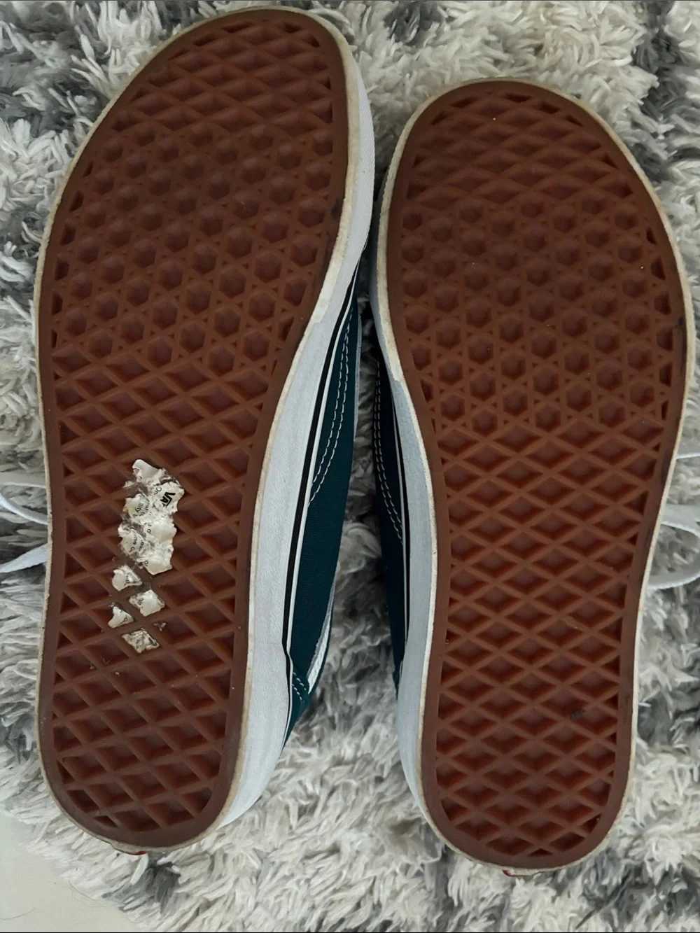 Vans Kids Old Skool Sneakers in Teal and White